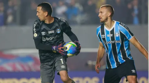 Marchesin jogador do Gremio durante partida contra o Palmeiras pelo campeonato Brasileiro. Goleiro interessa ao Boca Juniors. Foto: Luiz Erbes/AGIF