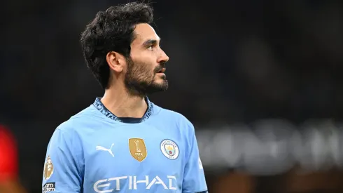 Gündogan no dérbi de Manchester pela Premier League. Jogador pode estar de saída do City. Foto: Michael Regan/Getty Images