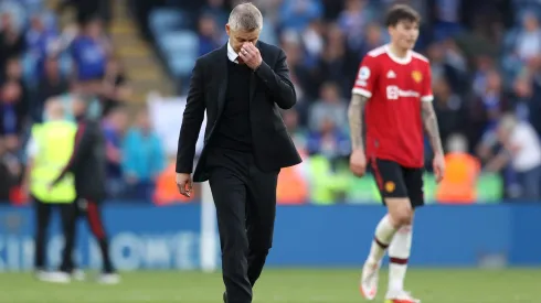 Solskjaer como treinador do Manchester United em jogo contra o Leicester. Três anos após ser demitido, o técnico assumiu um novo clube. Foto: Alex Pantling