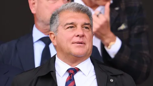 Joan Laporta, presidente do Barcelona, ainda quer Marcus Rashford, do Manchester United (Photo by David Ramos/Getty Images)