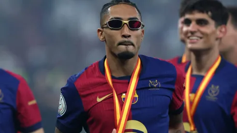 Raphinha é sincero após briga em Benfica x Barcelona e revela: "Se precisar eu mato..."<br />
. (Photo by Yasser Bakhsh/Getty Images)