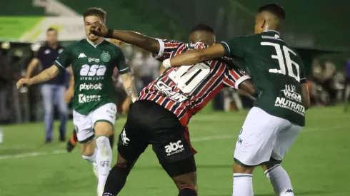 Nikão pelo São Paulo em partida do Campeonato Paulista entre São Paulo e Guarani. Foto: Associated Press / Alamy Stock Photo