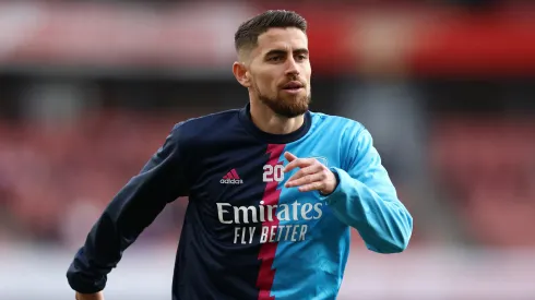 Jorginho antes de jogo pelo Arsenal
