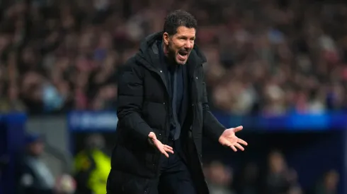 Diego Simeone em jogo do Atlético de Madrid