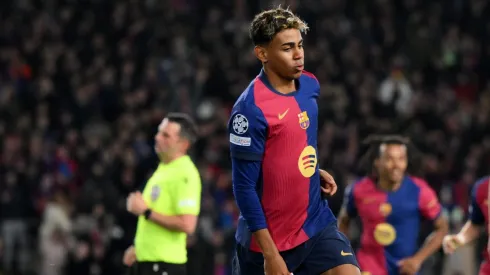 Lamine Yamal segue fazendo história com a camisa do Barcelona. (Foto de David Ramos/Getty Images)