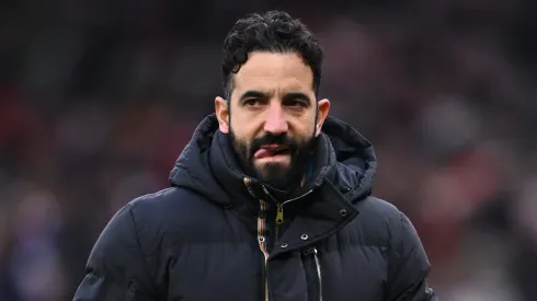 Ruben Amorim em jogo do Manchester United contra o Brighton. Treinador quer reforçar o ataque do time. Foto: Stu Forster