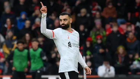 A atuação impressionante do egípcio reafirma sua importância no ataque do time e sua posição entre os maiores do futebol mundial. (Foto de Mike Hewitt/Getty Images)