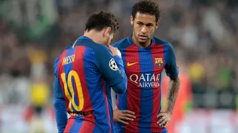 Neymar e Messi juntos em jogo do Barcelona. Projeto de SAF deseja reunir os dois novamente. Foto: Emilio Andreoli