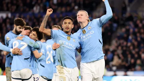 Savinho e Haaland juntos. Foto: Carl Recine/Getty Images