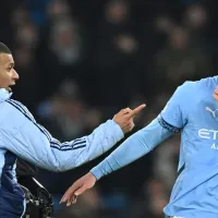 Pais de Mbappé e Haaland assistem juntos massacre do camisa 9 do Real Madrid no Manchester City