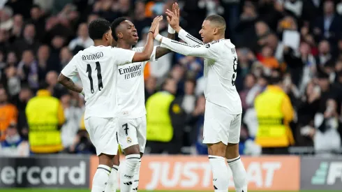 Jogadores do Real Madrid comemorando gol. Foto: Angel Martinez