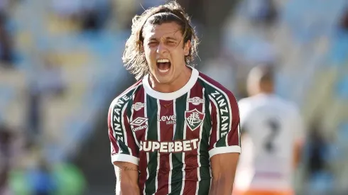 Cannobio comemora gol marcado pelo Fluminense. Foto: A.PAES / Alamy Stock Photo