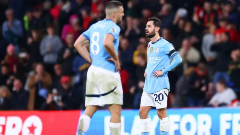 Kovacic e Bernardo Silva. Meia croata está na mira do Atlético de Madrid. Foto: Dan Istitene