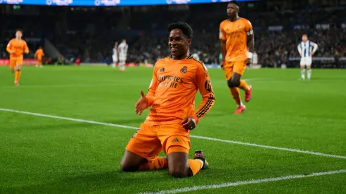 Endrick marcou mais um gol pelo Real Madrid e garantiu mais um bônus para o Palmeiras. Foto: David Ramos