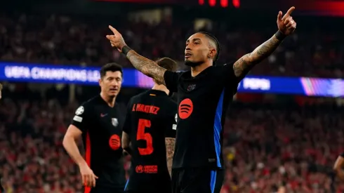 Raphinha e Lewandowski entraram para a história do Barcelona ao atingirem um feito impressionante na Liga dos Campeões. (Foto por Gualter Fatia/Getty Images)