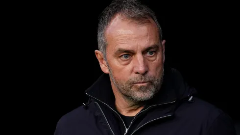 Treinador Hansi Flick, do Barcelona. (Photo by Aitor Alcalde/Getty Images)