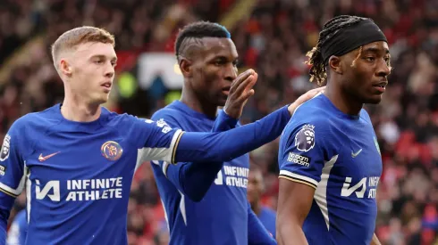 Jackson, Palmer e Noni Madueke pelo Chelsea (Photo by Jan Kruger/Getty Images)