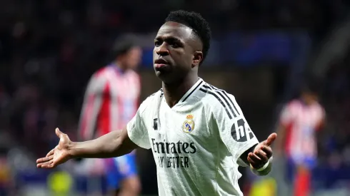 Vinicius Júnior durante jogo do Real Madrid