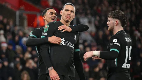 Darwin Núñez recebeu uma proposta para deixar o Liverpool. Foto: Dan Mullan