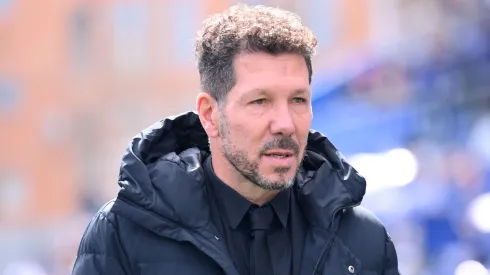 Treinador Diego Simeone durante jogo do Atlético de Madrid