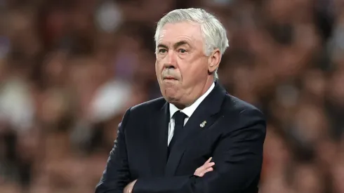 Treinador do Real Madrid, Carlo Ancelotti, durante partida