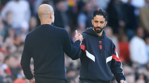 Ruben Amorim, do United, junto com Guardiola, do Manchester City