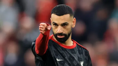 Mohamed Salah antes de partida do Liverpool