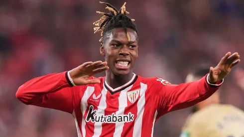 Nico Williams, jogador do Athletic Bilbao, alvo do Barcelona. (Photo by Juan Manuel Serrano Arce/Getty Images)