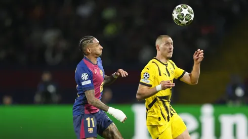 Raphinha fica fora da seleção da semana na Champions League. Foto: Pedro Salado/Getty Images