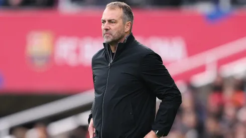 Hansi Flick em partida pelo Barcelona