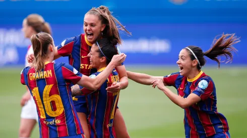 Jogadoras do Barcelona feminino – (Photo by Eric Alonso/Getty Images )