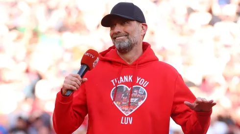 Jürgen Klopp, ex-treinador do Livepool, em sua despedida do clube. Foto: Clive Brunskill