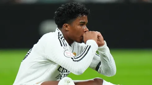 Endrick é eleito o pior em campo na vitória do Real Madrid e vai embora irritado. Foto: Angel Martinez/Getty Images