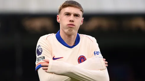 Cole Palmer fazendo a sua tradicional comemoração. Foto: Justin Setterfield