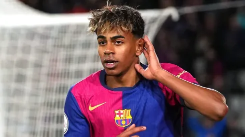 Pipoca? Lamine Yamal, do Barcelona, tem retrospecto ruim contra o Real Madrid no El Clásico. (Photo by Alex Caparros/Getty Images)