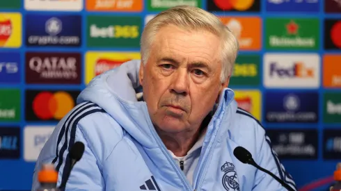 Carlo Ancelotti em coletiva pelo Real Madrid