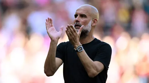 Guardiola é o técnico do Manchester City. Photo by Mike Hewitt/Getty Images)