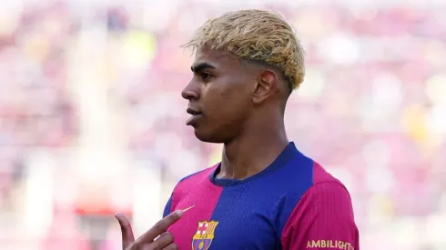 Yamal comemora gol contra o Real Madrid.