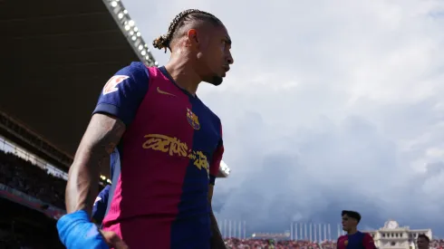 Raphinha é peça fundamental no elenco do Barcelona (Photo by Alex Caparros/Getty Images)