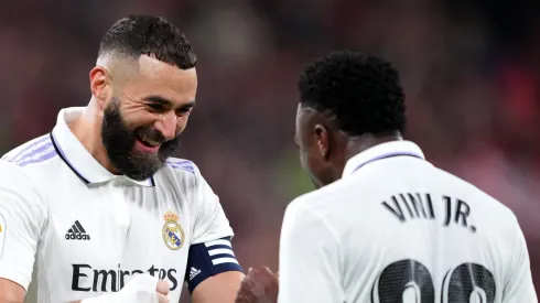 Benzema finalmente abre o jogo sobre atrito com Vini Jr no Real Madrid: "Fiquei bravo porque...". (Photo by Juan Manuel Serrano Arce/Getty Images)