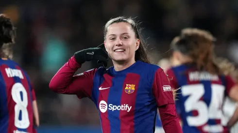 Cláudia Pina, do Barcelona (Photo by Alex Caparros/Getty Images)