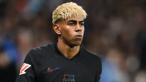 Lamine Yamal em jogo do Barcelona. Foto: David Ramos