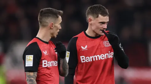 Barcelona inicia negociações para assinar com o espanhol Grimaldo, do Bayer Leverkusen. Foto: Alex Grimm/Getty Images