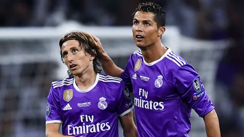 Luka Modric e Cristiano Ronaldo pelo Real Madrid