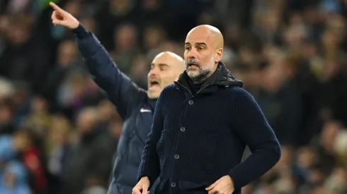 Maresca e Guardiola em jogo da Premier League. Foto: Michael Regan