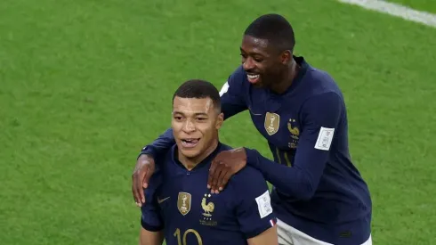 Mbappé estaria em clima de guerra com Dembélé. (Photo by Elsa/Getty Images)