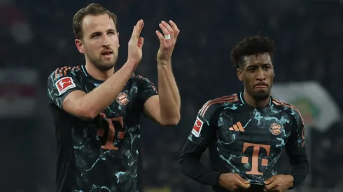 Harry Kane e Coman com a camisa do Bayern. Foto: Alex Grimm