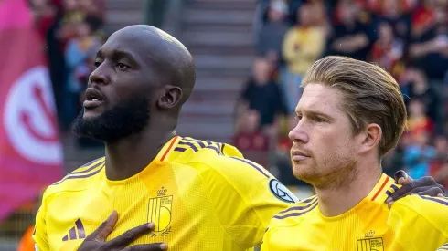De Bruyne e Lukaku pela seleção da Bélgica. Foto: Omar Havana/Getty Images