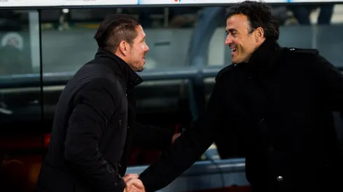 Simeone, técnico do Atlético de Madrid e Luis Enrique, treinador do PSG