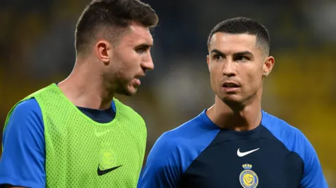 Laporte e Cristiano Ronaldo juntos no Al-Nassr. Foto: Justin Setterfield
